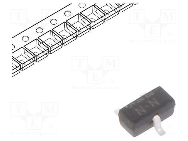 Transistor: N-MOSFET; unipolar; 60V; 0.3A; 150mW; SC75