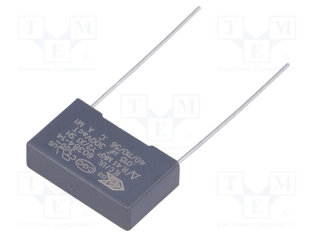 Capacitor: polypropylene; Y2; 15nF; 15mm; ±10%; 18x5x11mm; 300VAC