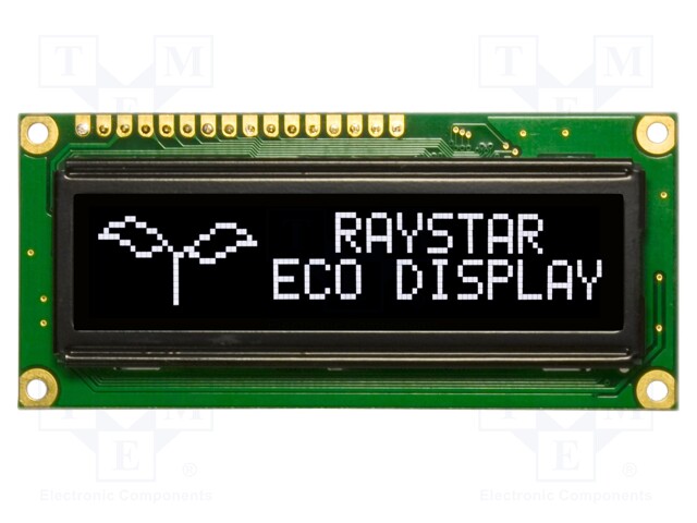 Display: OLED; graphical; 100x16; Window dimensions: 66x16mm