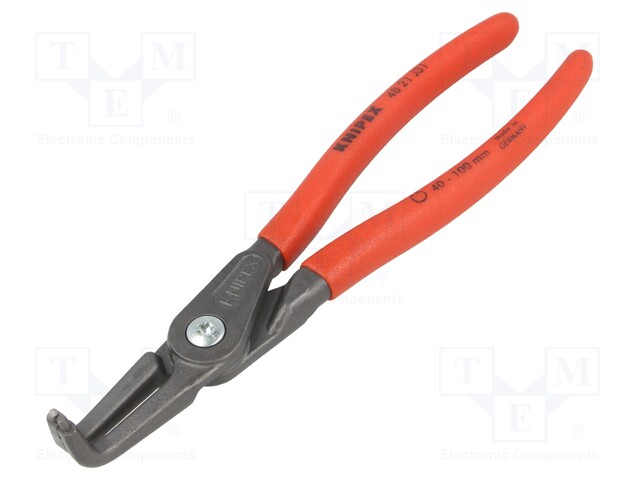 Pliers; internal circlip; Ring: internal; Pliers len: 210mm