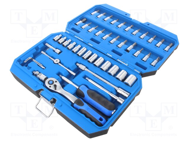 Wrenches set; Mounting: 1/4"; 46pcs.