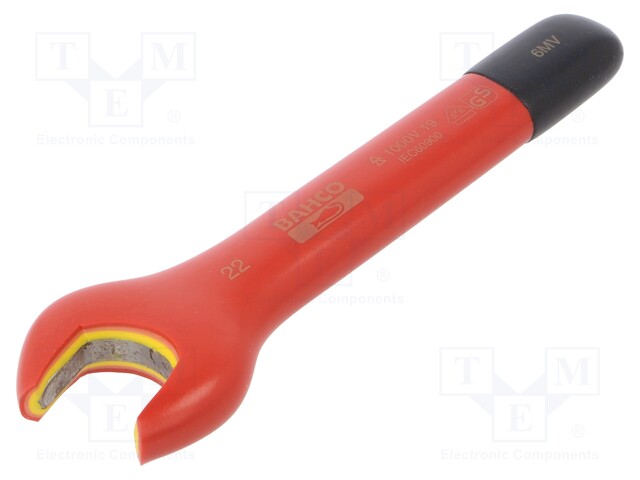 Key; insulated,spanner; 22mm; IEC 60900,VDE; tool steel; 1kV