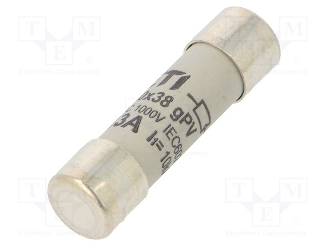 Fuse: fuse; gPV; 13A; 1000VDC; cylindrical; 10,3x38mm