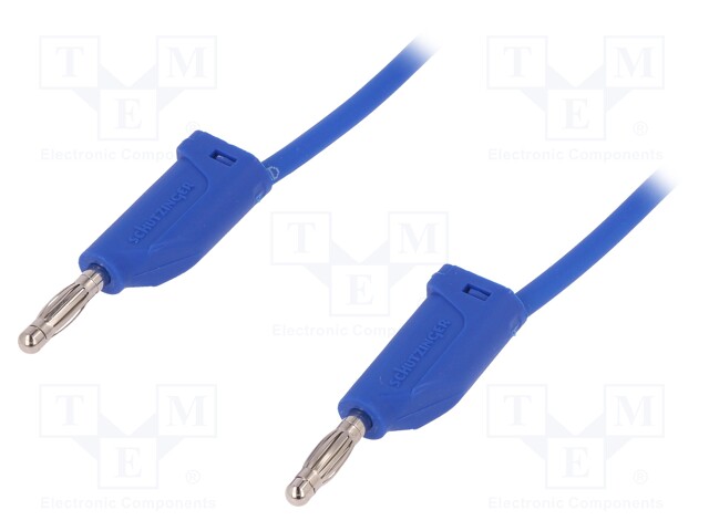 Test lead; PVC; 1m; blue; 16A; 70VDC; Cond.cross sec: 1mm2; 33VAC