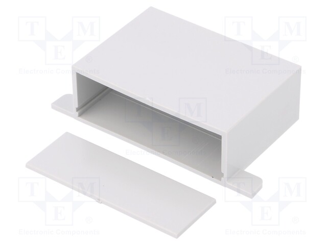 Enclosure: with panel; with fixing lugs; X: 70mm; Y: 50mm; Z: 25mm