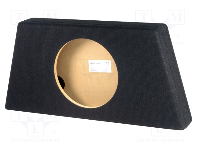 Car loudspeaker enclosure; MDF; black; textil; 20l; 300mm