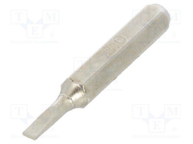 Screwdriver bit; slot; 2,0x0,4mm; Overall len: 27mm