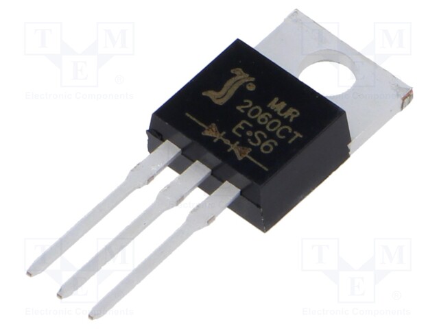 Diode: rectifying; THT; 600V; 2x10A; tube; Ifsm: 90A; TO220AB; 50ns