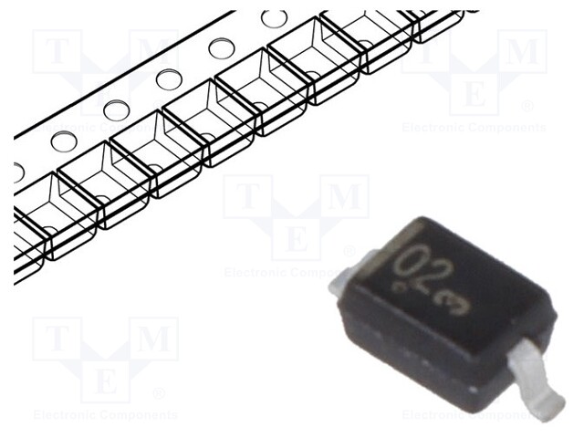 Diode: Schottky rectifying; SMD; 30V; 0.2A; SOD323