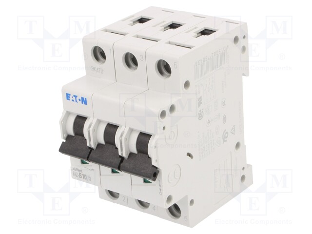 Circuit breaker; 230/400VAC; Inom: 10A; Poles: 3; DIN; Charact: B