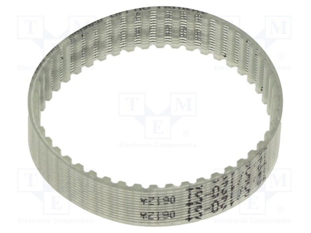 Timing belt; T2.5; W: 8mm; H: 1.3mm; Lw: 120mm; Tooth height: 0.7mm