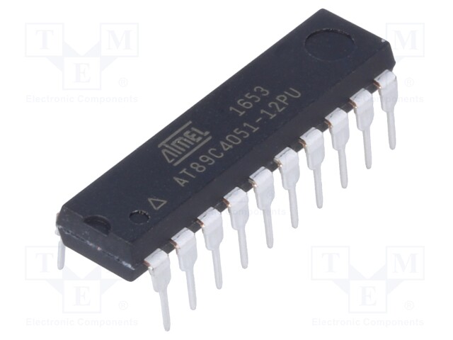 Microcontroller 8051; Flash: 4kx8bit; SRAM: 128B; Interface: UART