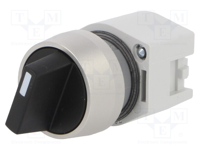 Switch: rotary; Stabl.pos: 2; 22mm; white/black; Illumin: none; IP65