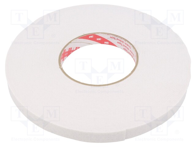 Tape: heat transfer; W: 15mm; L: 20m; D: 1mm; 3W/mK; acrylic; UL94V-0