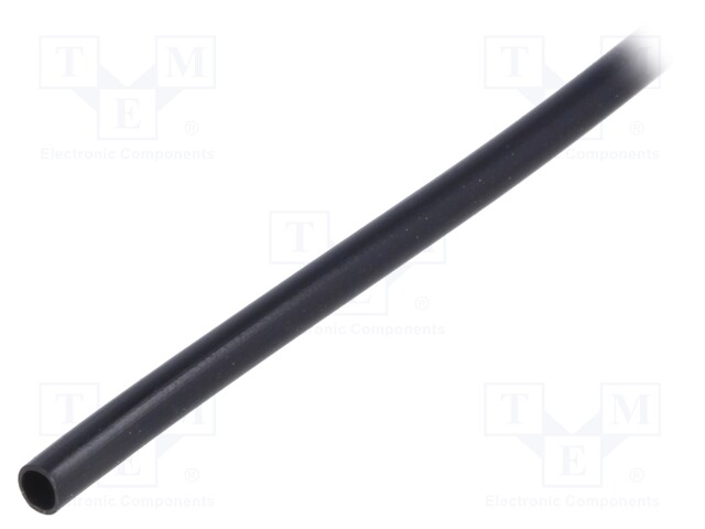 Insulating tube; Mat: PVC; black; -20÷125°C; Øint: 2.5mm; L: 1000m