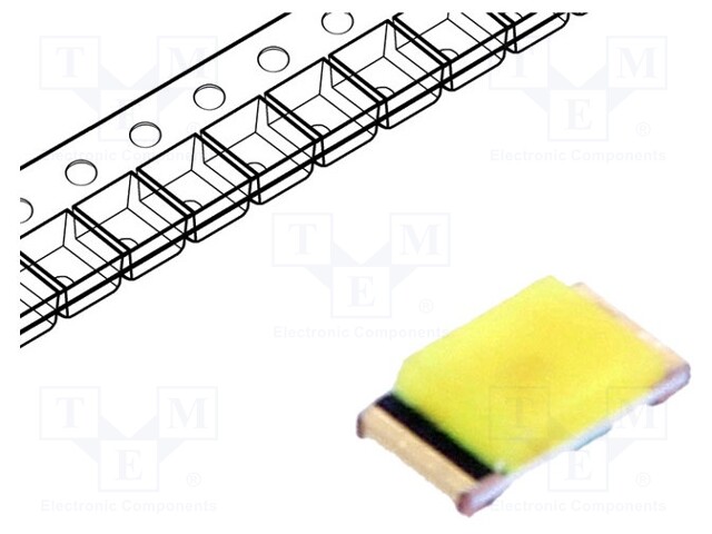 LED; SMD; 0603; white cold; 71÷146mcd; 130°; 5mA; 2.7÷3.15V; 76mW