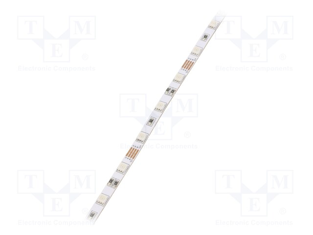 LED tape; RGB; 2835; 12V; LED/m: 60; 4mm; white PCB; IP65; 120°