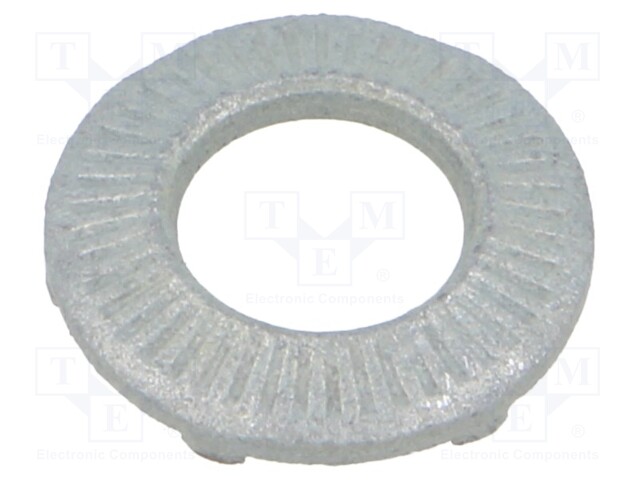 Washer; round,externally serrated; M8; D=16mm; spring steel