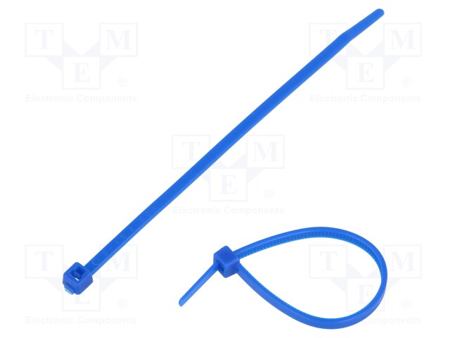 Cable tie; L: 100mm; W: 4.6mm; E/TFE; 80N; blue; Ømax: 22mm; UL94V-0