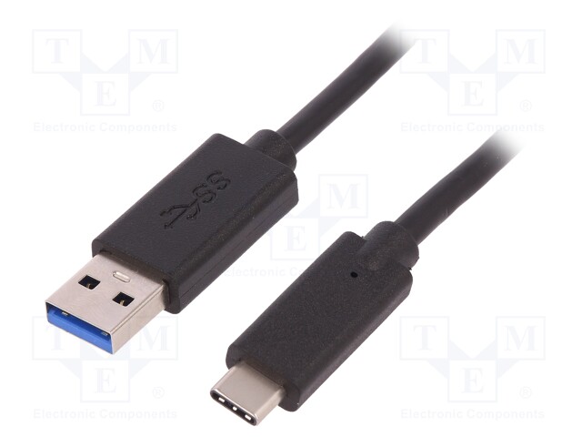 Cable; USB 3.0,USB 3.1; USB A plug,USB C plug; 1m