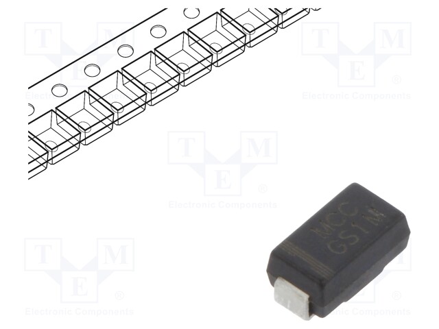 Diode: rectifying; SMD; 1kV; 1A; 2s; Package: reel,tape; SMAE