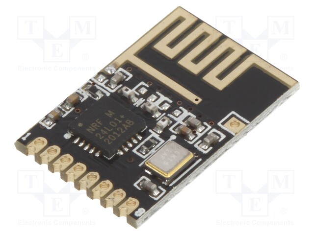 Module: radio modem; 3.3VDC; SPI; NRF24L01; goldpin; 2.4GHz