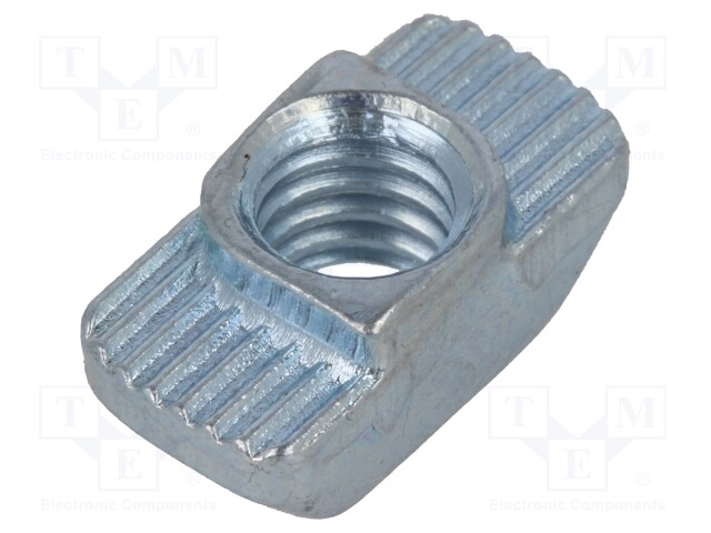 Nut; for profiles; Width of the groove: 8mm; steel; zinc