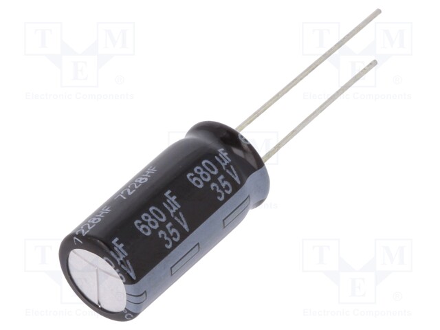 Capacitor: electrolytic; low impedance; THT; 680uF; 35VDC; ±20%