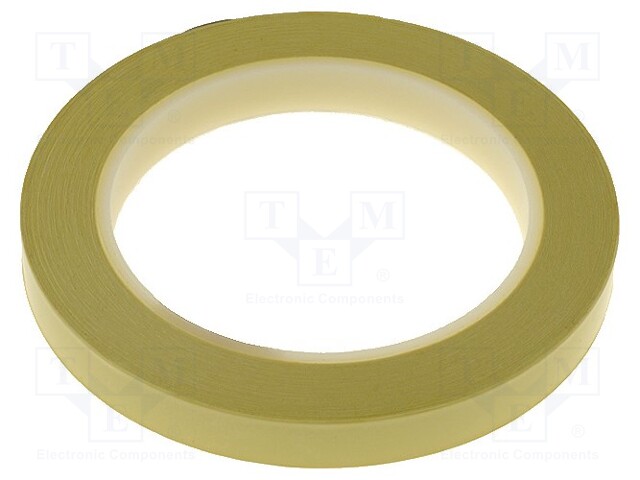 Tape: insulation; W: 12mm; L: 66m; D: 58um; yellow; polyester; 100%