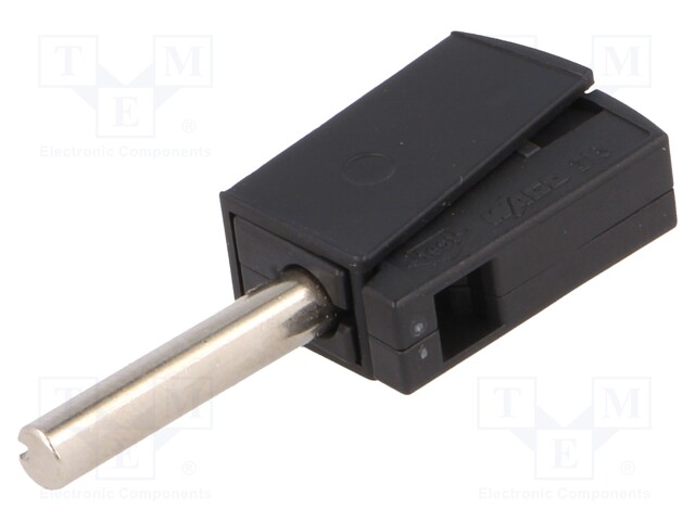 Plug; 4mm banana; 20A; 42V; black; 40mm; 3.86g