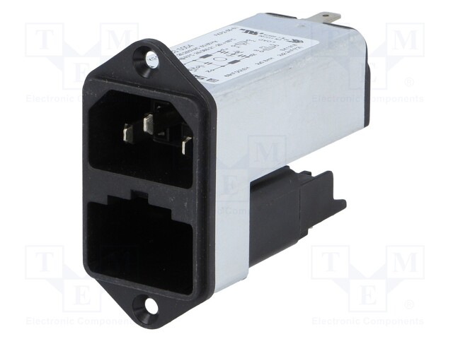 Connector: AC supply; socket; male; 6A; 250VAC; IEC 60320; 0.8mH