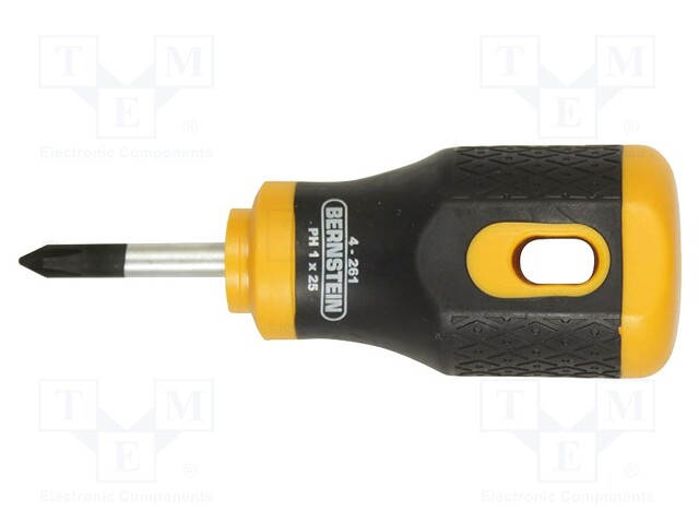 Screwdriver; Phillips; PH1; Blade length: 25mm; Overall len: 80mm