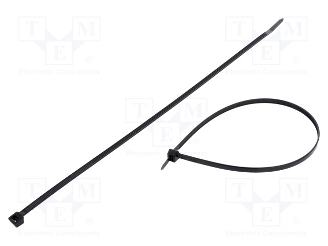 Cable tie; L: 300mm; W: 4.8mm; polyamide; 222N; black; Ømax: 83mm