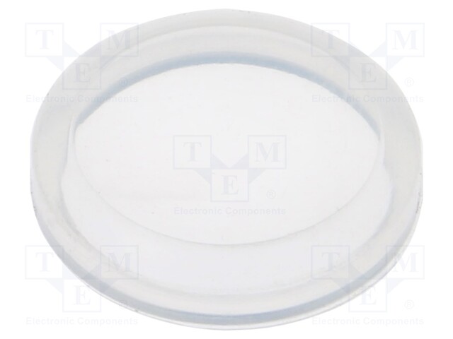 Cover; IP68; transparent; Ø14x2.8mm