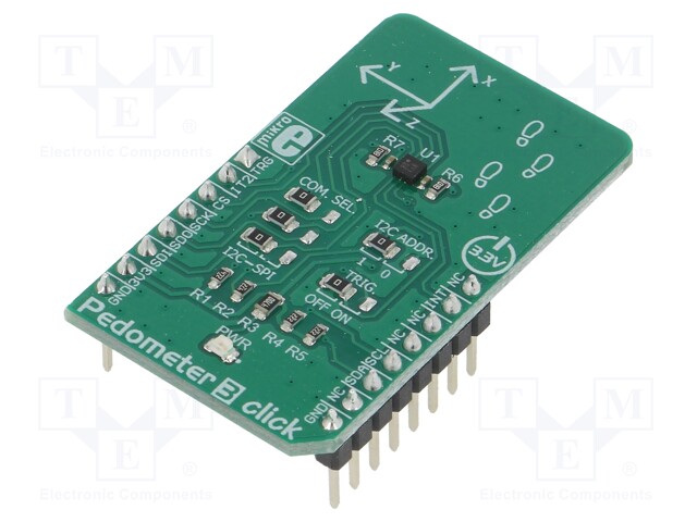 Click board; accelerometer; I2C,SPI; KX126-1063; 3.3VDC