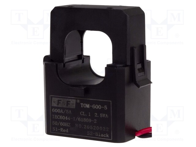 Current transformer; TOM; I AC: 600A; 1.5VA; IP20; Isec.wind.1: 5A