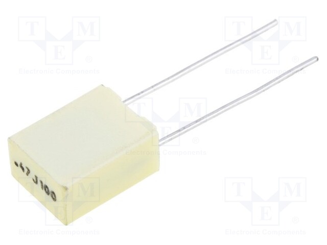 Capacitor: polyester; 470nF; 63VAC; 100VDC; Pitch: 5mm; ±5%