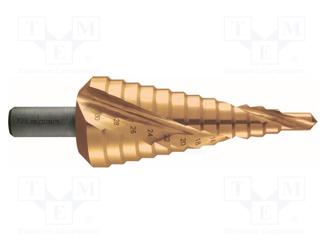 Drill bit; for metal,step,conical; HSS COBALT; 6÷30mm