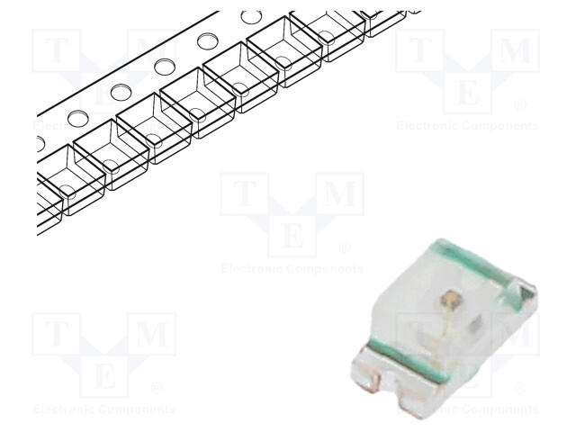 LED; SMD; 0603; yellow; 70÷200mcd; 1.6x0.8x0.7mm; 140°; 1.8÷2.4V