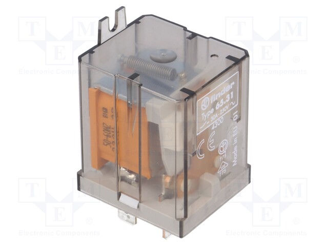 Relay: electromagnetic; SPST-NO; Ucoil: 230VAC; 30A/250VAC; 7.25kΩ