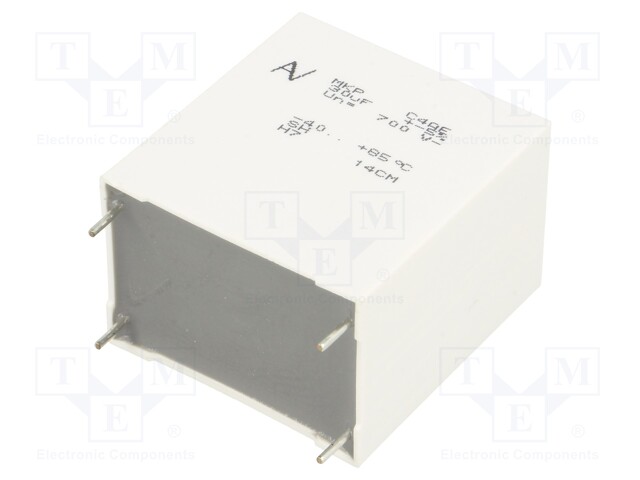 Capacitor: polypropylene; DC-Link; 30uF; ESR: 3.2mΩ; C4AE; THT; ±5%