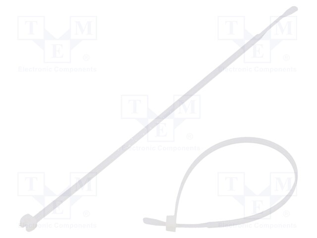 Cable tie; L: 155mm; W: 2.6mm; polyamide; 80N; natural; Ømax: 40mm