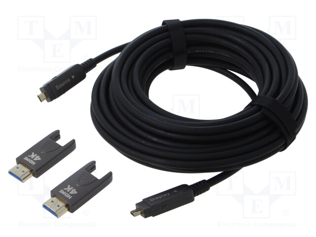 Cable; HDMI 2.0; HDMI plug,micro HDMI plug,both sides; PA; 10m