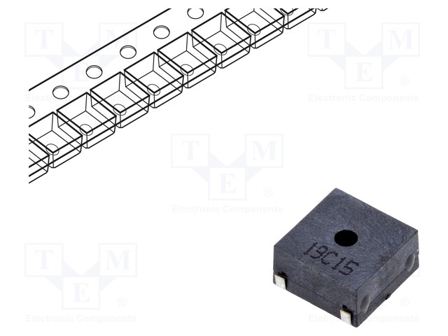 Sound transducer: elektromagnetic alarm; SMD; 3.2kHz; 100mA; 3V
