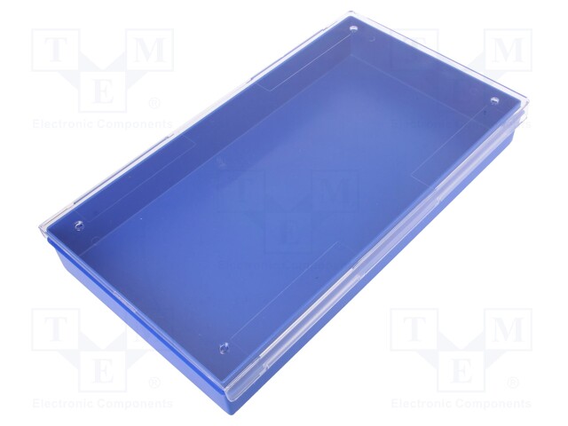 Container: box; 295x175x42mm; Drawer colour: blue