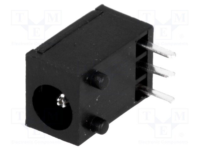 Socket; DC supply; male; 3,5/1,3mm; MINI; THT; 1A; 12VDC; angled 90°