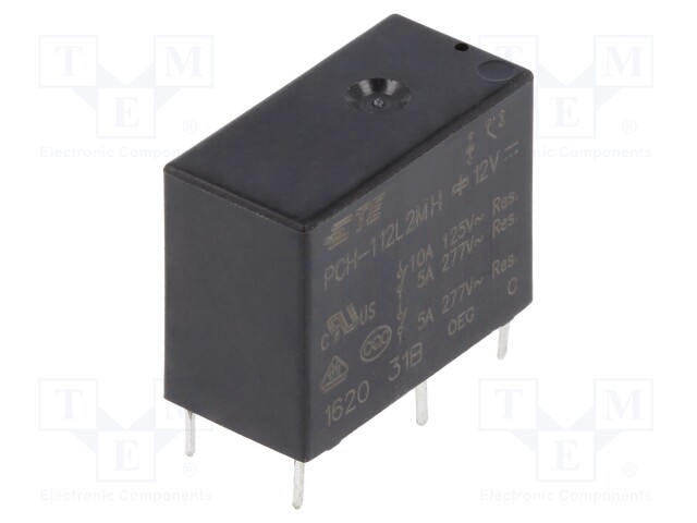 Relay: electromagnetic; SPST-NO; Ucoil: 12VDC; 5A/277VAC; 5A/30VDC