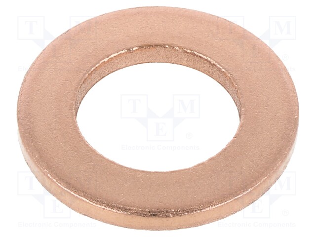 Washer; round; M16; D=30mm; h=3mm; copper; DIN: 125A; BN: 584