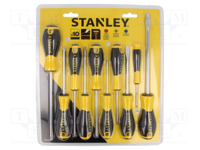 Kit: screwdrivers; Pcs: 10; Phillips,Pozidriv®,slot