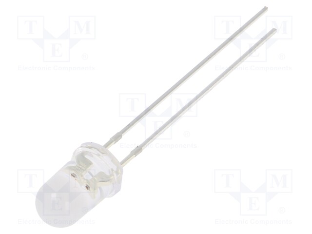 LED; 5mm; yellow; 1560÷2180mcd; 100°; 20mA; 2.1÷2.6V; Front: convex